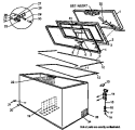 Part Location Diagram of R0653516 Whirlpool Assy, lid shell (foam