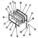 Part Location Diagram of R0707562 Whirlpool NLAGLASS, OUTER DOOR