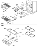 SHELVING Diagram and Parts List for B136CAL1 P1318403W Amana Refrigerator
