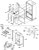LADDERS & LIGHT SHIELDS Diagram and Parts List for B136CAL1 P1318403W Amana Refrigerator