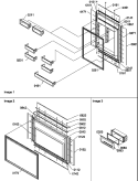 DOOR ASSEMBLIES Diagram and Parts List for B136CAL1 P1318403W Amana Refrigerator