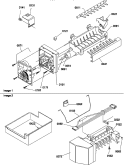 ICE MAKER ASSY PARTS Diagram and Parts List for TZI18V2L P1319002W L Amana Refrigerator