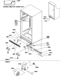 LADDERS, LOWER CABINET AND ROLLERS Diagram and Parts List for TX19V2W P1315801W W Amana Refrigerator