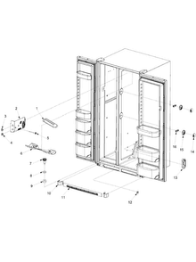 Light Covers And Toe Grille Diagram and Parts List for ARS2661BC-PARS2661BB0  Amana Refrigerator