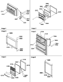 DOOR ASSEMBLIES AND HANDLES Diagram and Parts List for TZI22V2L P1319101W L Amana Refrigerator