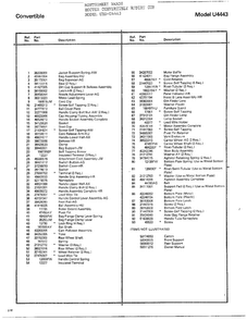 Hoover Convertible Page 2 Diagram and Parts List for U4443  Hoover Upright Vacuum