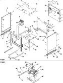 CABINET Diagram and Parts List for ARG7301WW P1143328NWW Amana Range