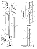 FZ DOOR HINGE AND TRIM PARTS Diagram and Parts List for SRI20S2E P1190101W E Amana Refrigerator