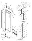 REF DOOR HINGE AND TRIM PARTS Diagram and Parts List for SRI20S2E P1190101W E Amana Refrigerator
