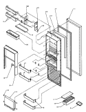 REF DOOR Diagram and Parts List for SRI20S2E P1190101W E Amana Refrigerator