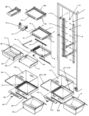 REF SHELVING AND DRAWERS Diagram and Parts List for SRI20S2E P1190101W E Amana Refrigerator