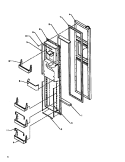 FZ DOOR Diagram and Parts List for SXD19N P1168802W Amana Refrigerator