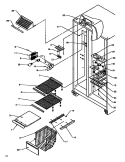 FZ SHELFS / REF LIGHT Diagram and Parts List for SXD19N P1168802W Amana Refrigerator
