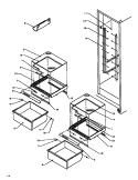 REF SHELVING / DRAWERS Diagram and Parts List for SXD19N P1168802W Amana Refrigerator
