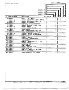 Ice Maker Page 2 Diagram and Parts List for 621841  Admiral Refrigerator