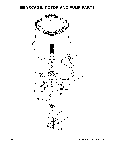 Gearcase, Motor And Pump Parts Diagram and Parts List for 11020362813  Kenmore Washer