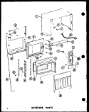 EXTERIOR PARTS Diagram and Parts List for ML-2 P7290902M Amana Microwave