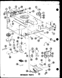 INTERIOR PARTS Diagram and Parts List for ML-2 P7290902M Amana Microwave