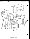 EXTERIOR PARTS Diagram and Parts List for ML-3 P7372002M Amana Microwave