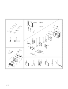 Recommended Spare Parts Diagram and Parts List for CAE29ERR410A13  Crosley Air Conditioner