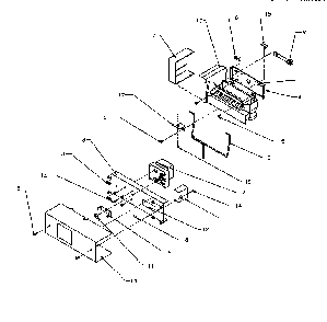 Ice Maker Diagram and Parts List for SZD25S5W-P1190415WW  Amana Refrigerator
