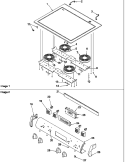 MAIN TOP & CONTROL PANEL Diagram and Parts List for ZRTSC8650E P1130682N E Amana Range