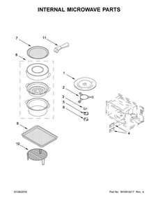 Internal Microwave Parts Diagram and Parts List for MMW9730FZ01  Maytag Microwave