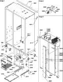 ROLLER ASSY AND BACK UNIT Diagram and Parts List for S148CA01 P1305502W Amana Refrigerator