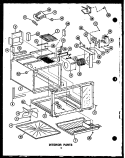 INTERIOR PARTS Diagram and Parts List for MVP211  Caloric Microwave