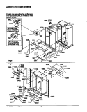 LADDERS AND LIGHT SHIELDS Diagram and Parts List for S148DA03 P1305601W Amana Refrigerator