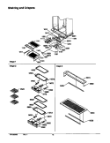 SHELVING AND CRISPERS Diagram and Parts List for S148DA03 P1305601W Amana Refrigerator