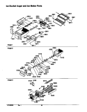 ICE BUCKET AUGER AND ICE MAKER PARTS Diagram and Parts List for S148DA03 P1305601W Amana Refrigerator