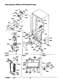 DRAIN SYSTEMS, ROLLERS AND EVAP ASSY Diagram and Parts List for SXD23VW P1315301W W Amana Refrigerator