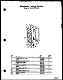 CTRL SECTION SNAP - ON CTRL PANEL Diagram and Parts List for DMO-560  Amana Microwave
