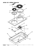 ACR100 - CC1 - XST205 - 2 ELECTRIC COIL Diagram and Parts List for CC1W P1155202S Amana Cooktop