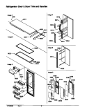 REF DOOR & DOOR TRIM AND HANDLES Diagram and Parts List for SRD21VW P1315501W W Amana Refrigerator
