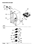 FZ SHELVES AND LIGHTS Diagram and Parts List for SRD21VW P1315501W W Amana Refrigerator