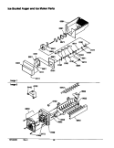 ICE BUCKET AUGER AND ICE MAKER PARTS Diagram and Parts List for SRD21VW P1315501W W Amana Refrigerator