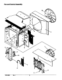 FAN AND CONTROL ASSY Diagram and Parts List for AE18090C2L P1225016R Amana Air Conditioner