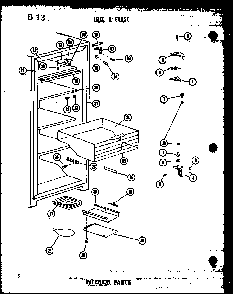 Section 6 Diagram and Parts List for UF22C P60345-72W Amana Freezer