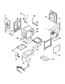 Chassis Parts Diagram and Parts List for MGR8670WB1  Maytag Range