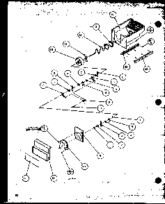 Crushed Ice Bucket Diagram and Parts List for 36501W-P1121705WW  Amana Refrigerator
