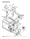 TRANSFORMER / LIGHT ASSY Diagram and Parts List for RFS11B P1312008M Amana Microwave