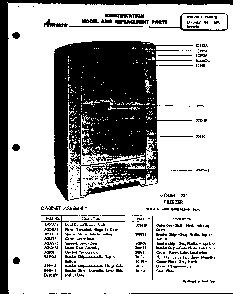 Model 18c Diagram and Parts List for 12K  Amana Freezer