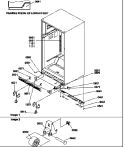 LADDERS, LOWER CABINET AND ROLLERS Diagram and Parts List for TX21VE P1301804W E Amana Refrigerator