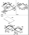 SHELVING ASSEMBLIES Diagram and Parts List for TXI18VE P1302402W E Amana Refrigerator