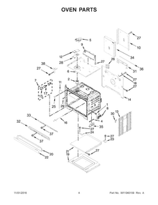 Part Location Diagram of W10869571 Whirlpool VENT-OVEN