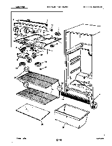 Fresh Food Compartment Diagram and Parts List for RB15EA-2AFL 5E30B Magic Chef Refrigerator