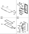 REF DOOR & DOOR TRIM AND HANDLES Diagram and Parts List for SRI21VE P1315601W E Amana Refrigerator