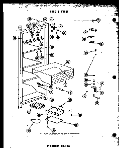 Section 3 Diagram and Parts List for UF16W P60336-12W Amana Freezer